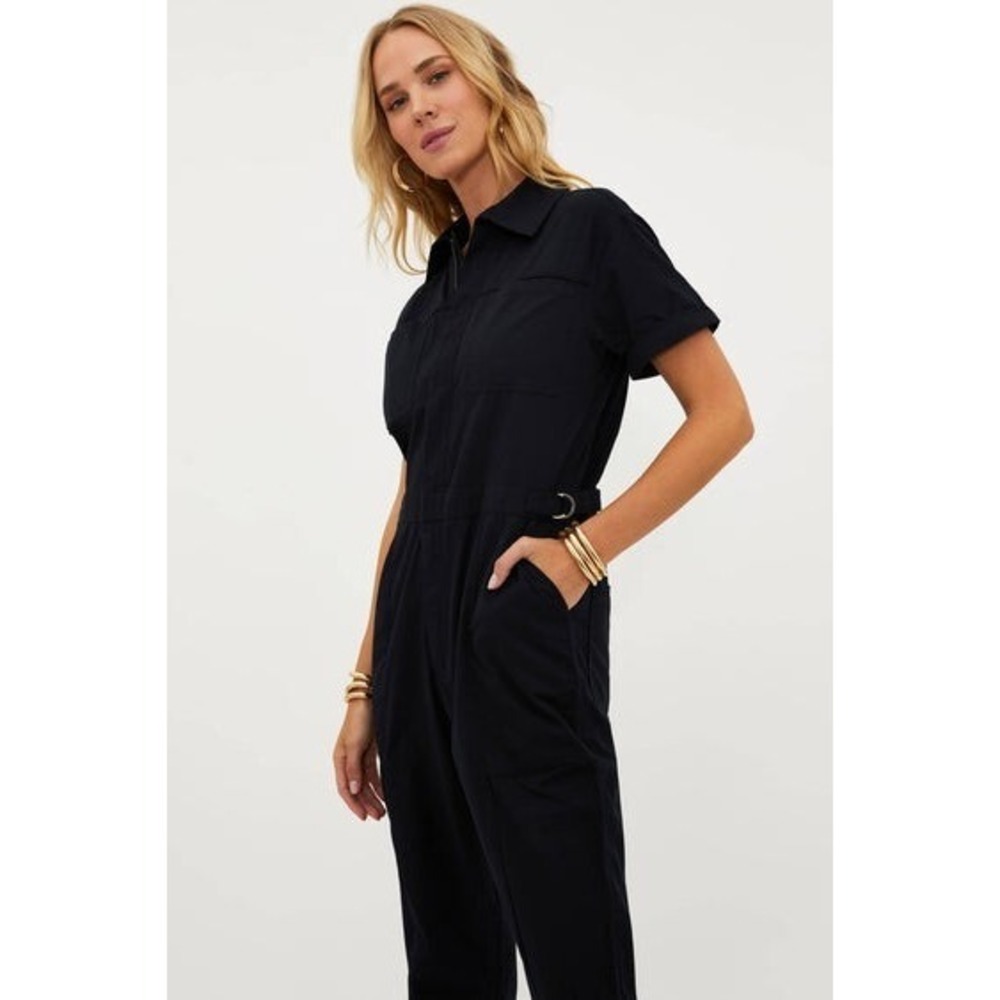 Beach Riot Womens Racetrack Jumpsuit Sz Small Black NWT NEW - Picture 4 of 9